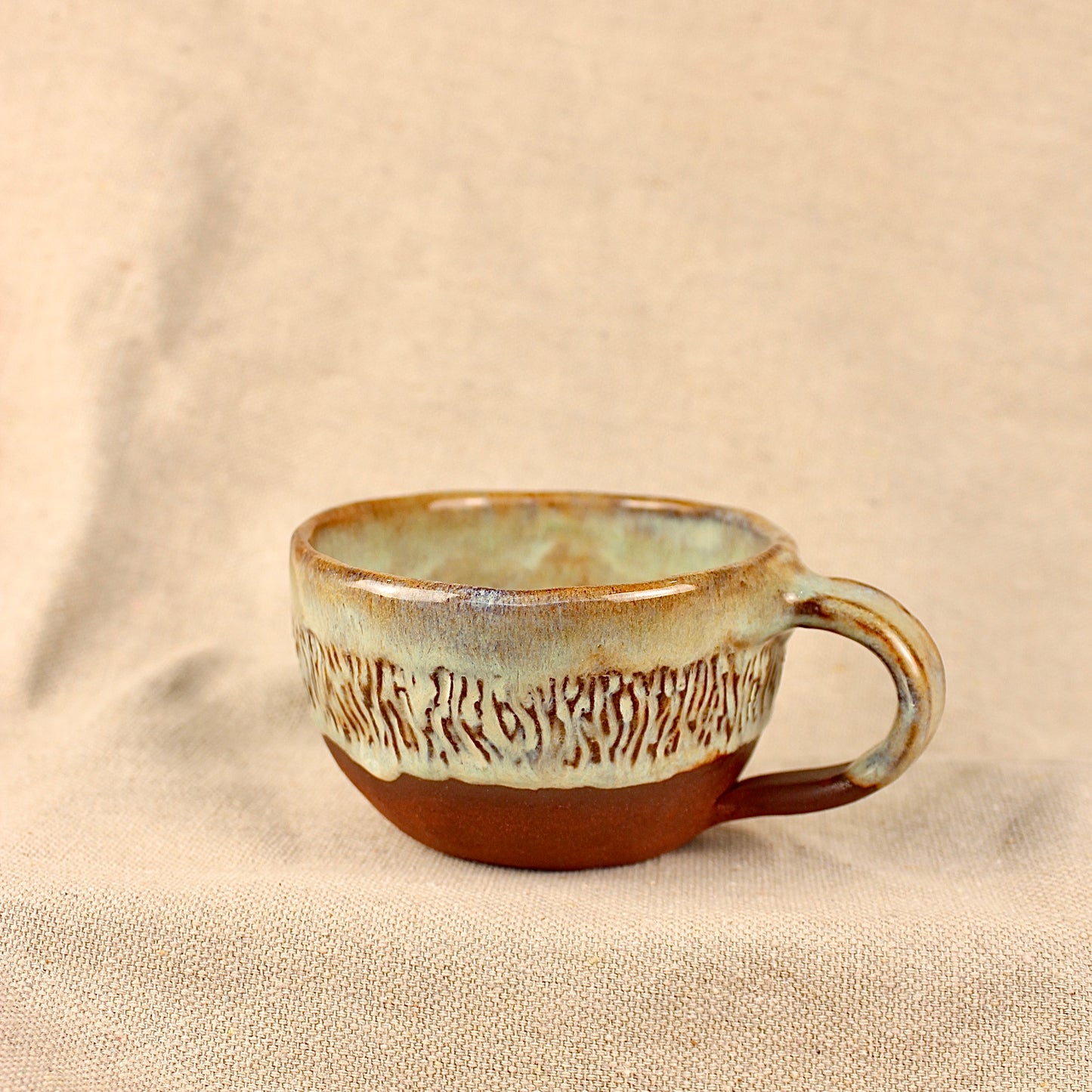 Hand carved mug